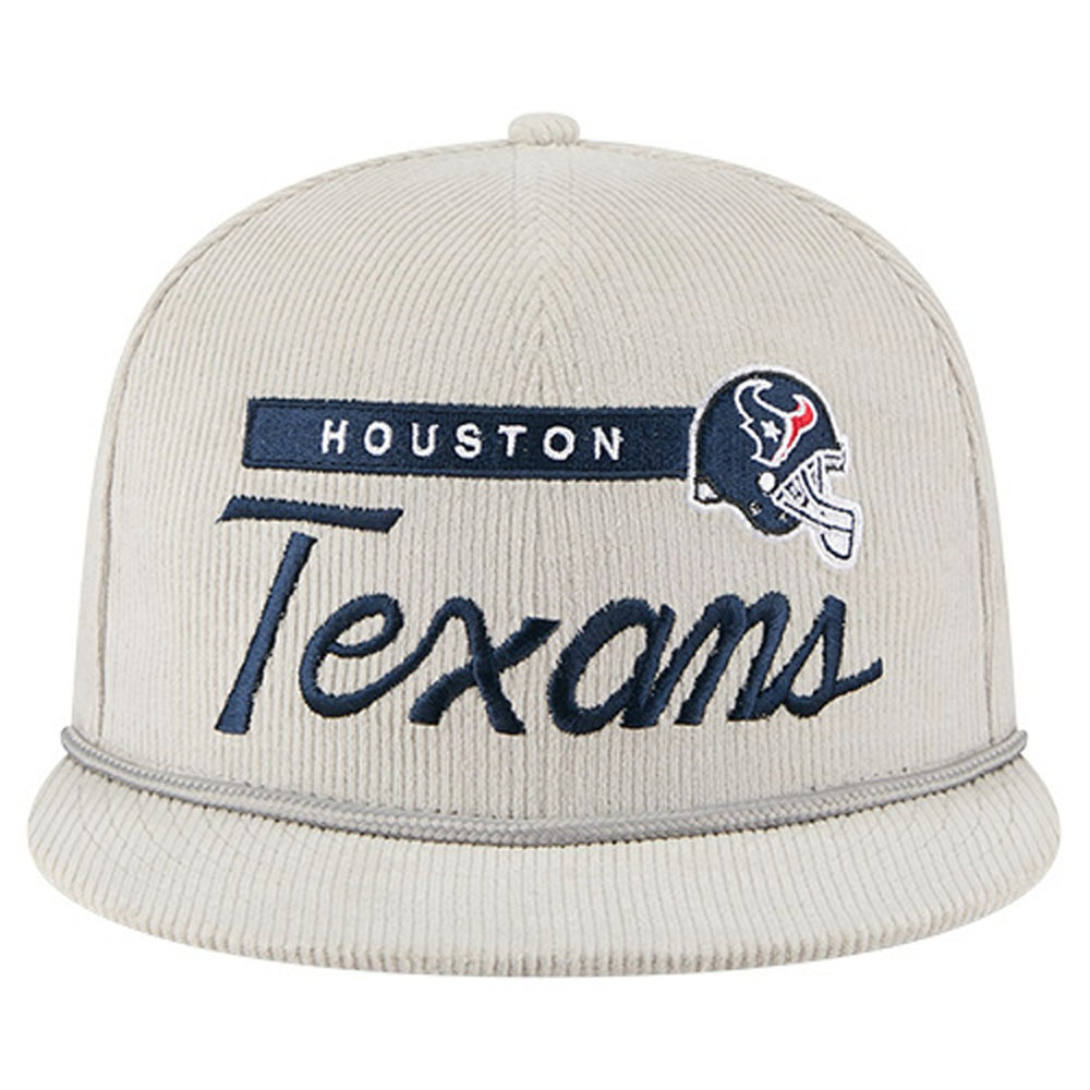 Houston Texans New Era Cord Rope Corduroy 9FIFTY Snapback Hat - Gray discount