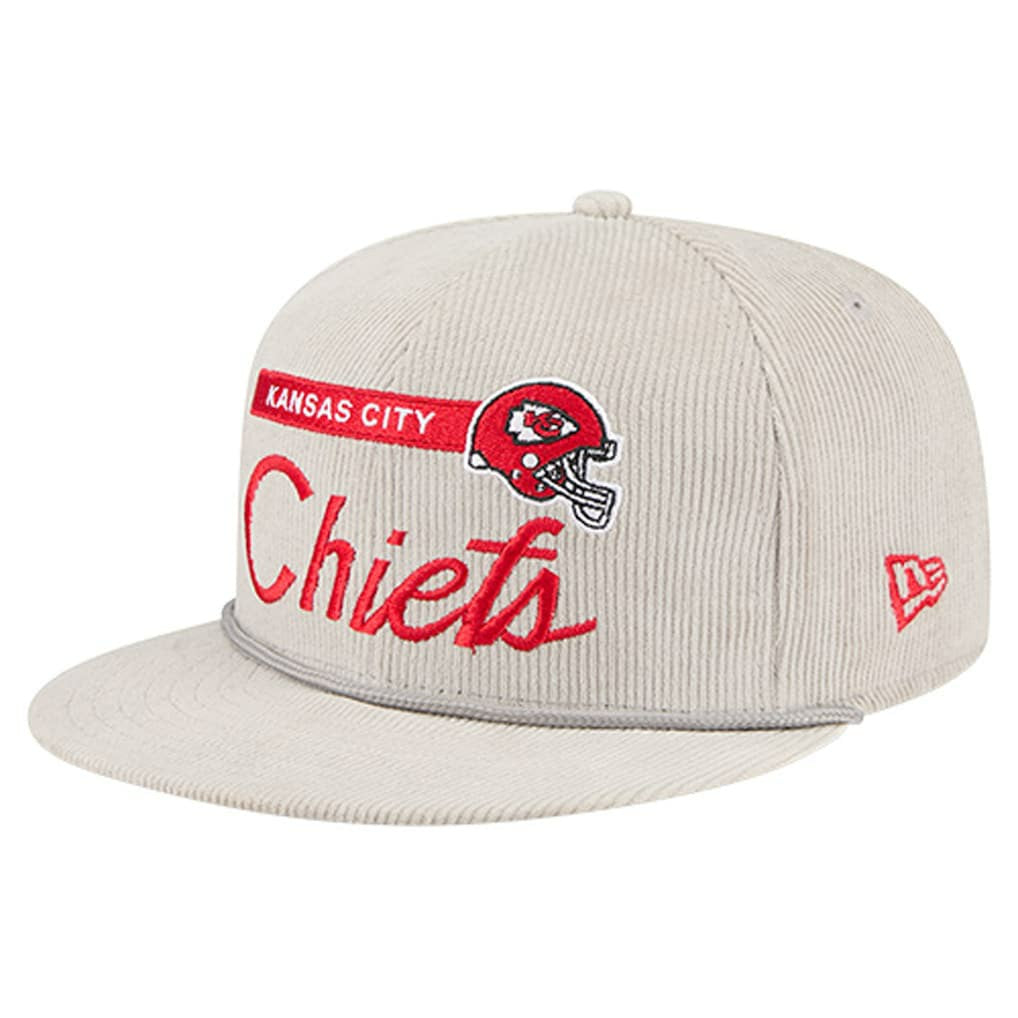 Kansas City Chiefs New Era Cord Rope Corduroy 9FIFTY Snapback Hat - Gray for sale