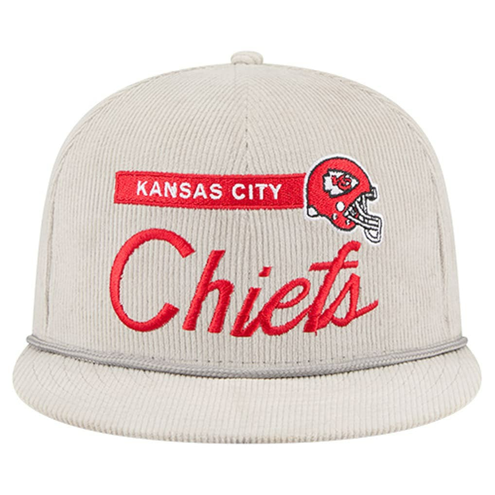 Kansas City Chiefs New Era Cord Rope Corduroy 9FIFTY Snapback Hat - Gray for sale