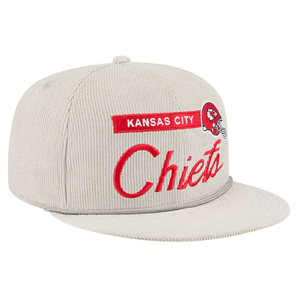 Kansas City Chiefs New Era Cord Rope Corduroy 9FIFTY Snapback Hat - Gray for sale