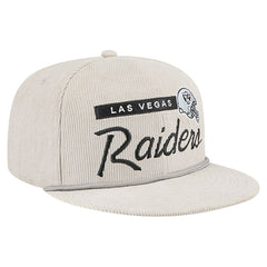 Las Vegas Raiders New Era Cord Rope Corduroy 9FIFTY Snapback Hat - Gray for sale