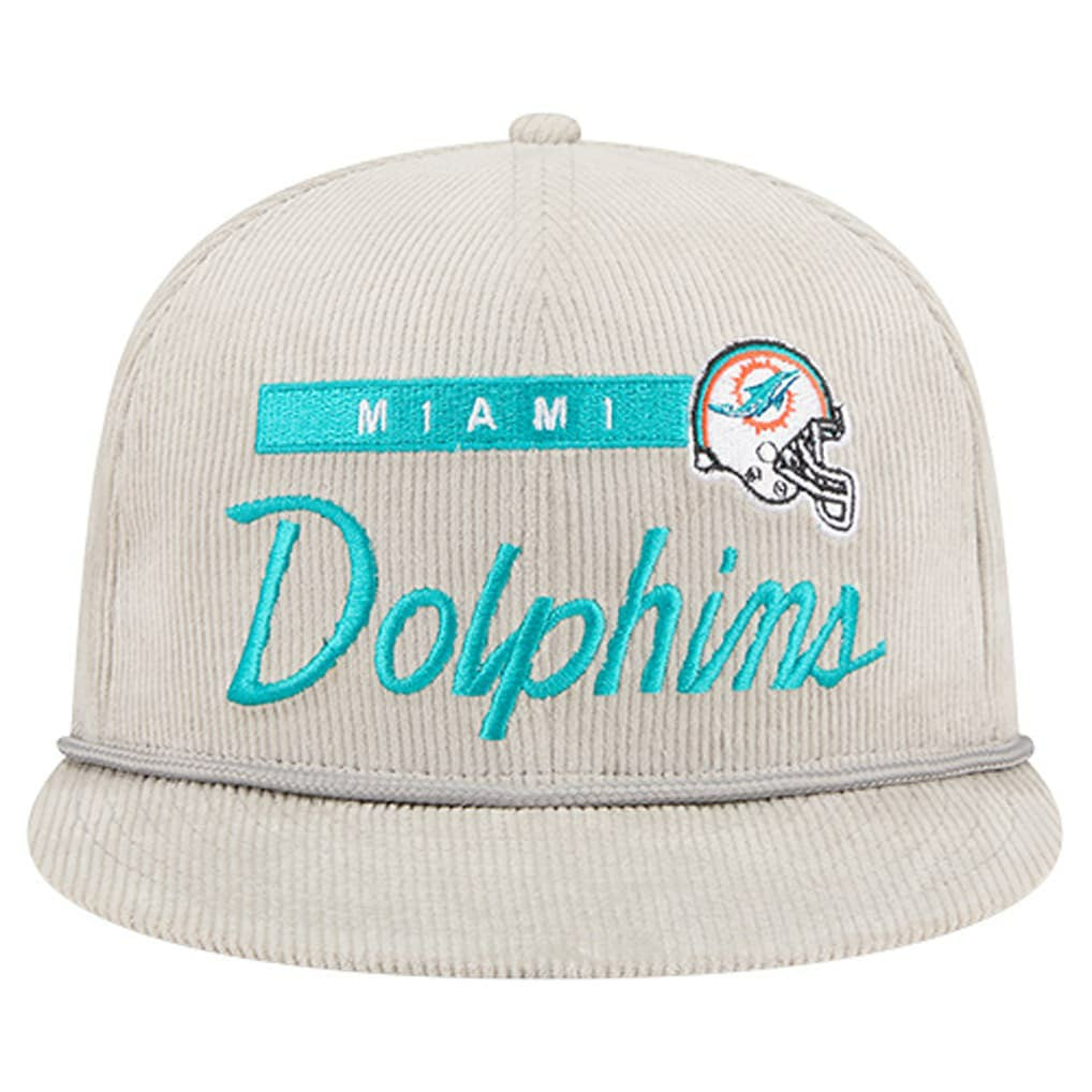 Miami Dolphins New Era Cord Rope Corduroy 9FIFTY Snapback Hat - Gray online