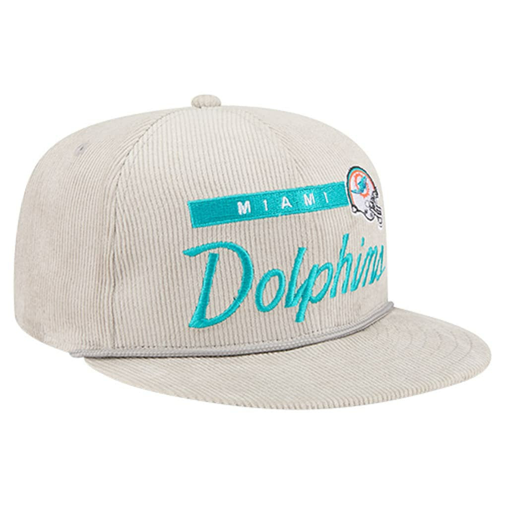 Miami Dolphins New Era Cord Rope Corduroy 9FIFTY Snapback Hat - Gray online