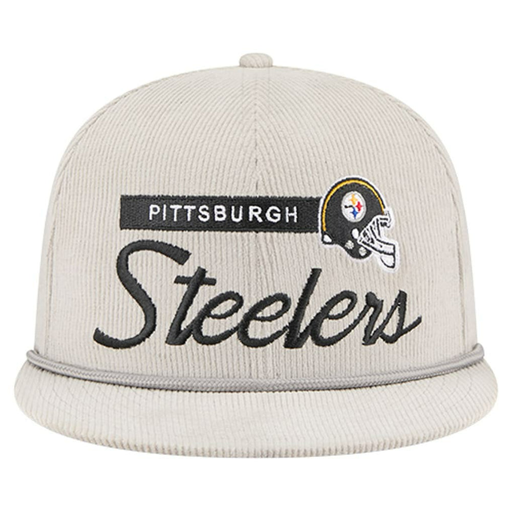 Pittsburgh Steelers New Era Cord Rope Corduroy 9FIFTY Snapback Hat - Gray cheap