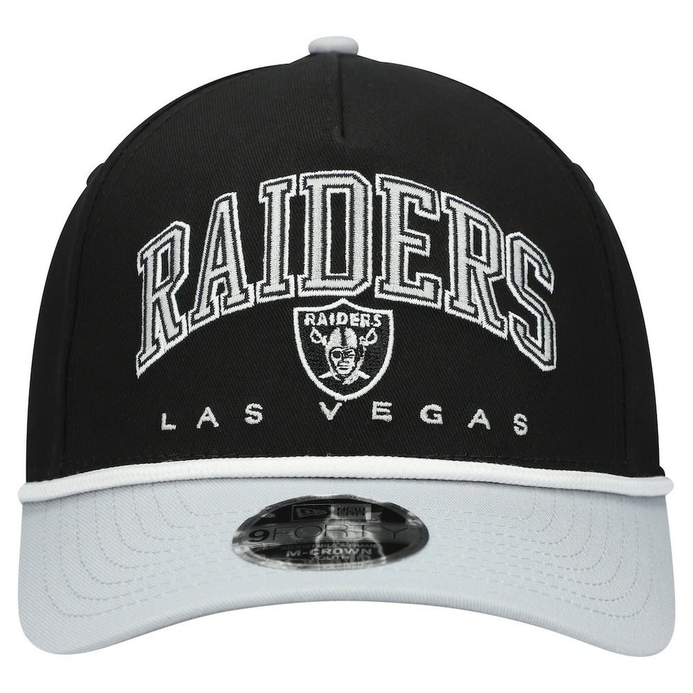 Las Vegas Raiders New Era Youth Arch COOLERA 9FORTY A-Frame Adjustable Hat - Black/Silver online