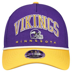 Minnesota Vikings New Era Youth Arch COOLERA 9FORTY A-Frame Adjustable Hat - Purple/Gold discount