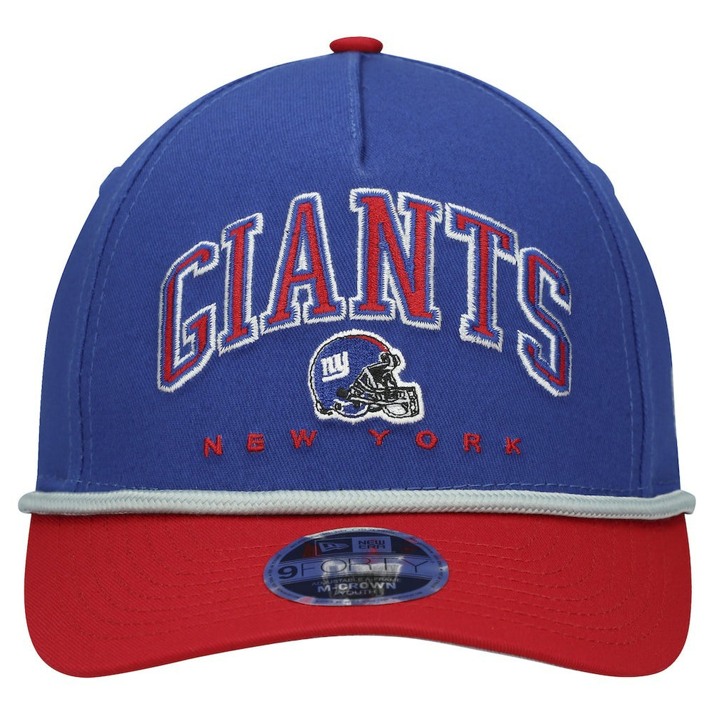 New York Giants New Era Youth Arch COOLERA 9FORTY A-Frame Adjustable Hat - Royal/Red cheap