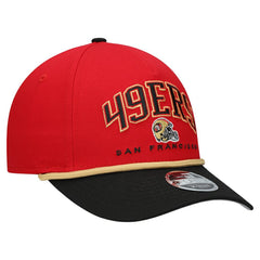 San Francisco 49ers New Era Youth Arch COOLERA 9FORTY A-Frame Adjustable Hat - Scarlet/Black on sale