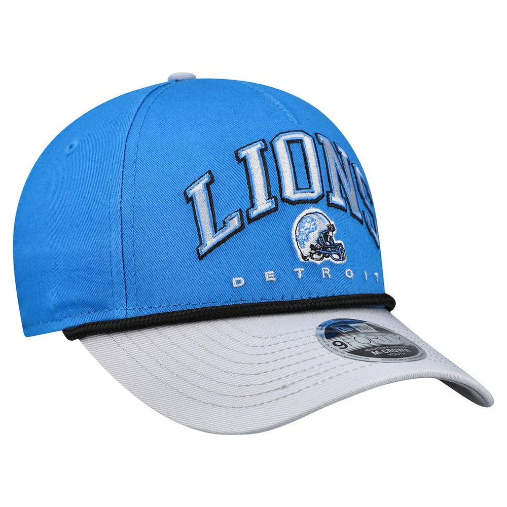 Detroit Lions New Era Youth Arch COOLERA 9FORTY A-Frame Adjustable Hat - Blue/Gray online