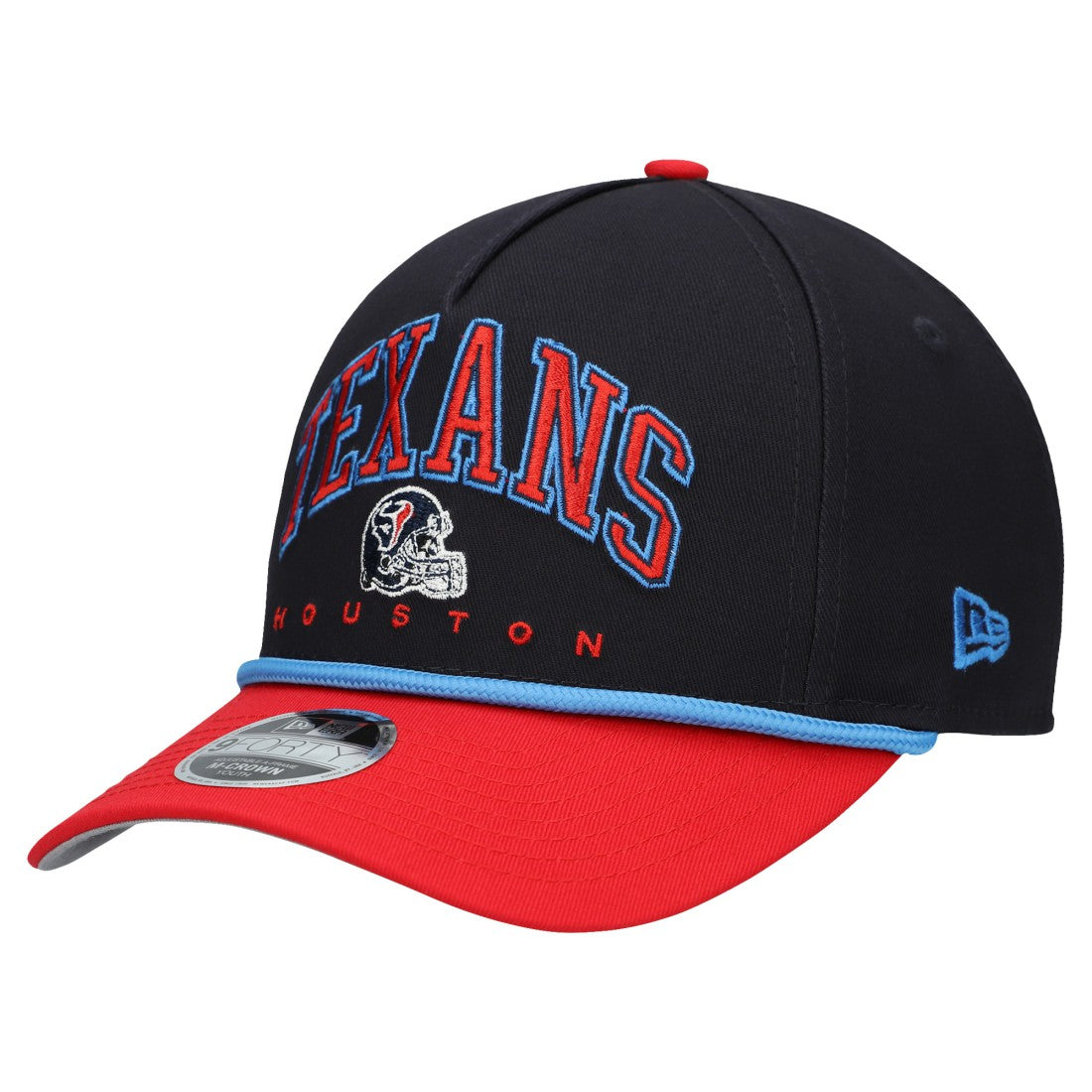 Houston Texans New Era Youth Arch COOLERA 9FORTY A-Frame Adjustable Hat - Navy/Red cheap
