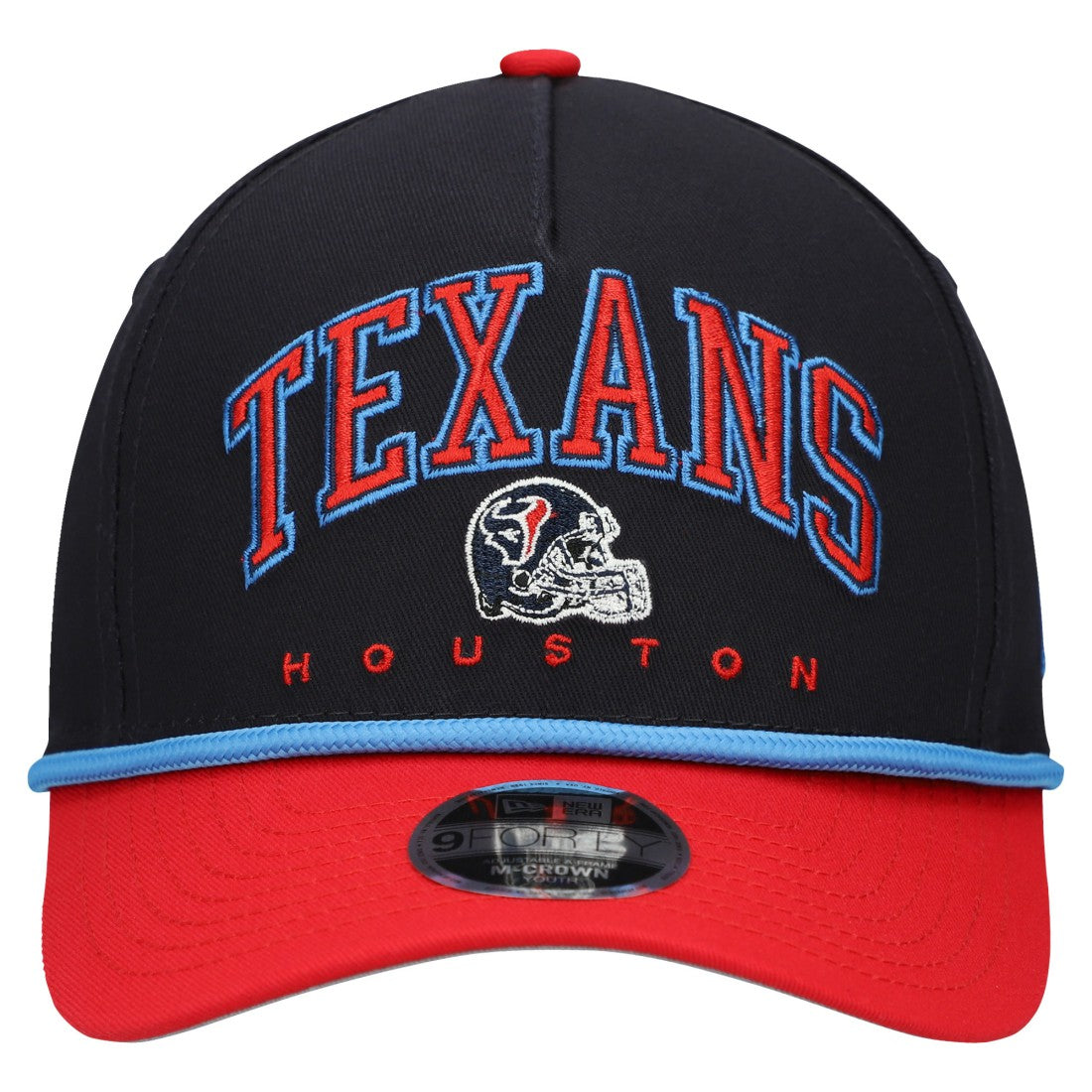 Houston Texans New Era Youth Arch COOLERA 9FORTY A-Frame Adjustable Hat - Navy/Red cheap
