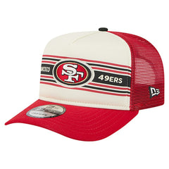 San Francisco 49ers New Era Youth Banner 9FIFTY A-Frame Adjustable Trucker Hat - Cream/Scarlet sale