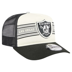 Las Vegas Raiders New Era Youth Banner 9FIFTY A-Frame Adjustable Trucker Hat - Cream/Black online