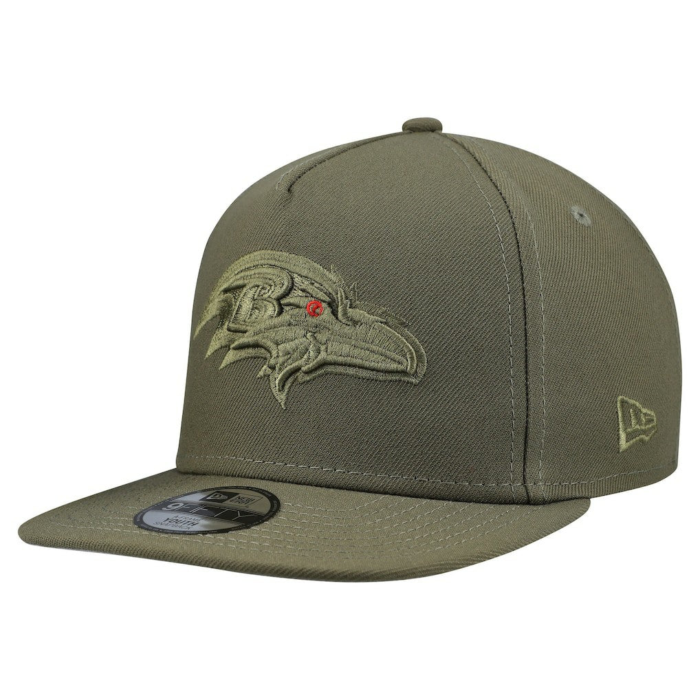 Baltimore Ravens New Era Youth Color Pack A-Frame 9FIFTY Snapback Hat - Olive online