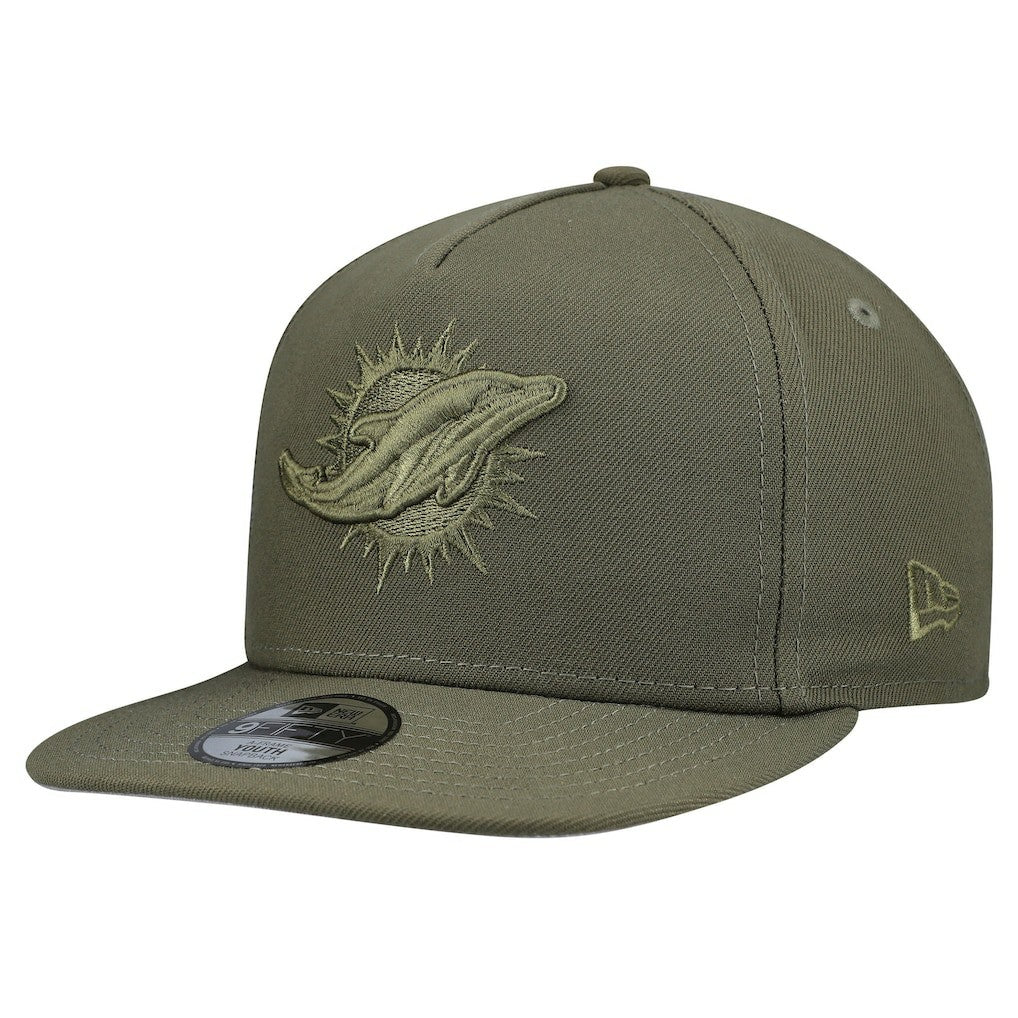 Miami Dolphins New Era Youth Color Pack A-Frame 9FIFTY Snapback Hat - Olive discount