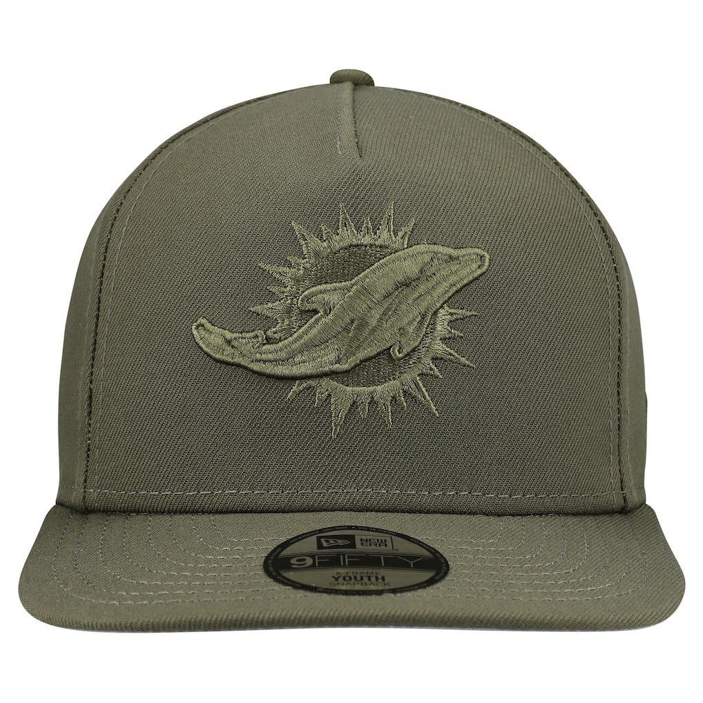 Miami Dolphins New Era Youth Color Pack A-Frame 9FIFTY Snapback Hat - Olive discount
