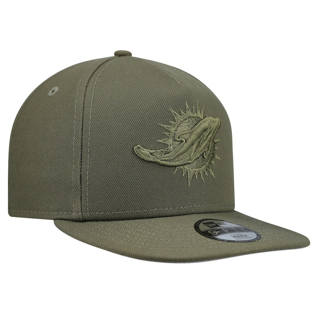 Miami Dolphins New Era Youth Color Pack A-Frame 9FIFTY Snapback Hat - Olive discount