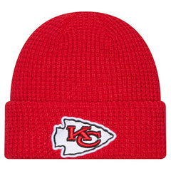 Kansas City Chiefs New Era Youth Waffle Cuffed Knit Hat - Red for sale