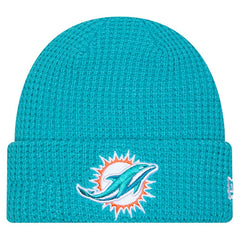 Miami Dolphins New Era Youth Waffle Cuffed Knit Hat - Aqua outlet