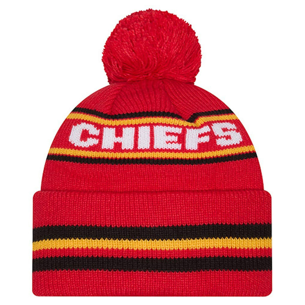 Kansas City Chiefs New Era Youth Classic Cuffed Knit Hat with Pom - Red online