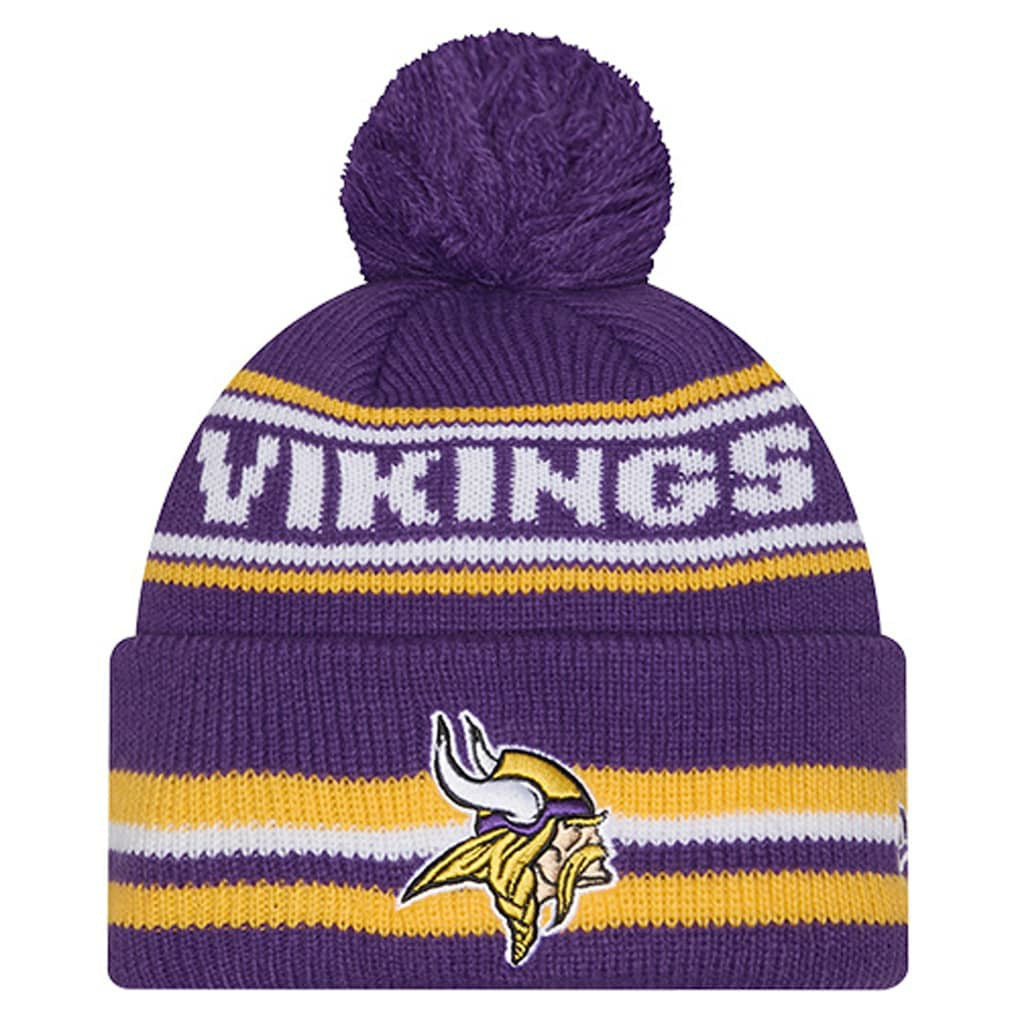 Minnesota Vikings New Era Youth Classic Cuffed Knit Hat with Pom - Purple on sale