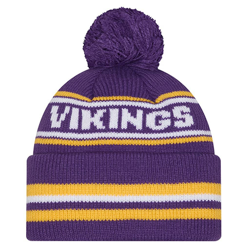 Minnesota Vikings New Era Youth Classic Cuffed Knit Hat with Pom - Purple on sale
