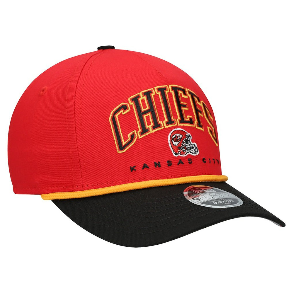 Kansas City Chiefs New Era Preschool Arch COOLERA 9FORTY A-Frame M-Crown Adjustable Hat - Red/Black for sale