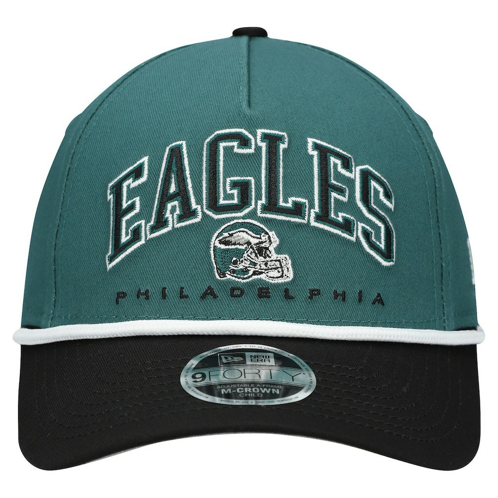 Philadelphia Eagles New Era Preschool Arch COOLERA 9FORTY A-Frame M-Crown Adjustable Hat - Green/Black online