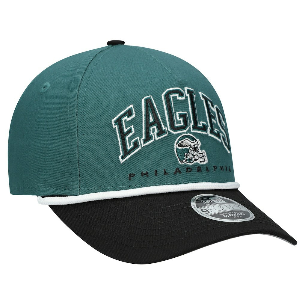 Philadelphia Eagles New Era Preschool Arch COOLERA 9FORTY A-Frame M-Crown Adjustable Hat - Green/Black online