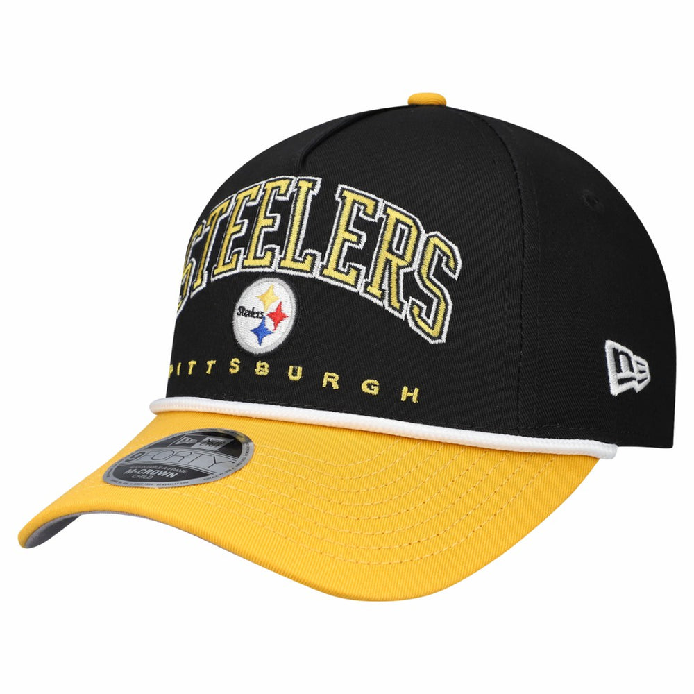 Pittsburgh Steelers New Era Preschool Arch COOLERA 9FORTY A-Frame M-Crown Adjustable Hat - Black/Gold for sale