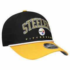 Pittsburgh Steelers New Era Preschool Arch COOLERA 9FORTY A-Frame M-Crown Adjustable Hat - Black/Gold for sale
