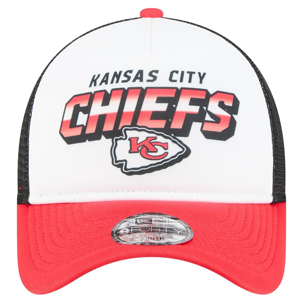 Kansas City Chiefs New Era Preschool 9FORTY A-Frame Adjustable Hat - White cheap
