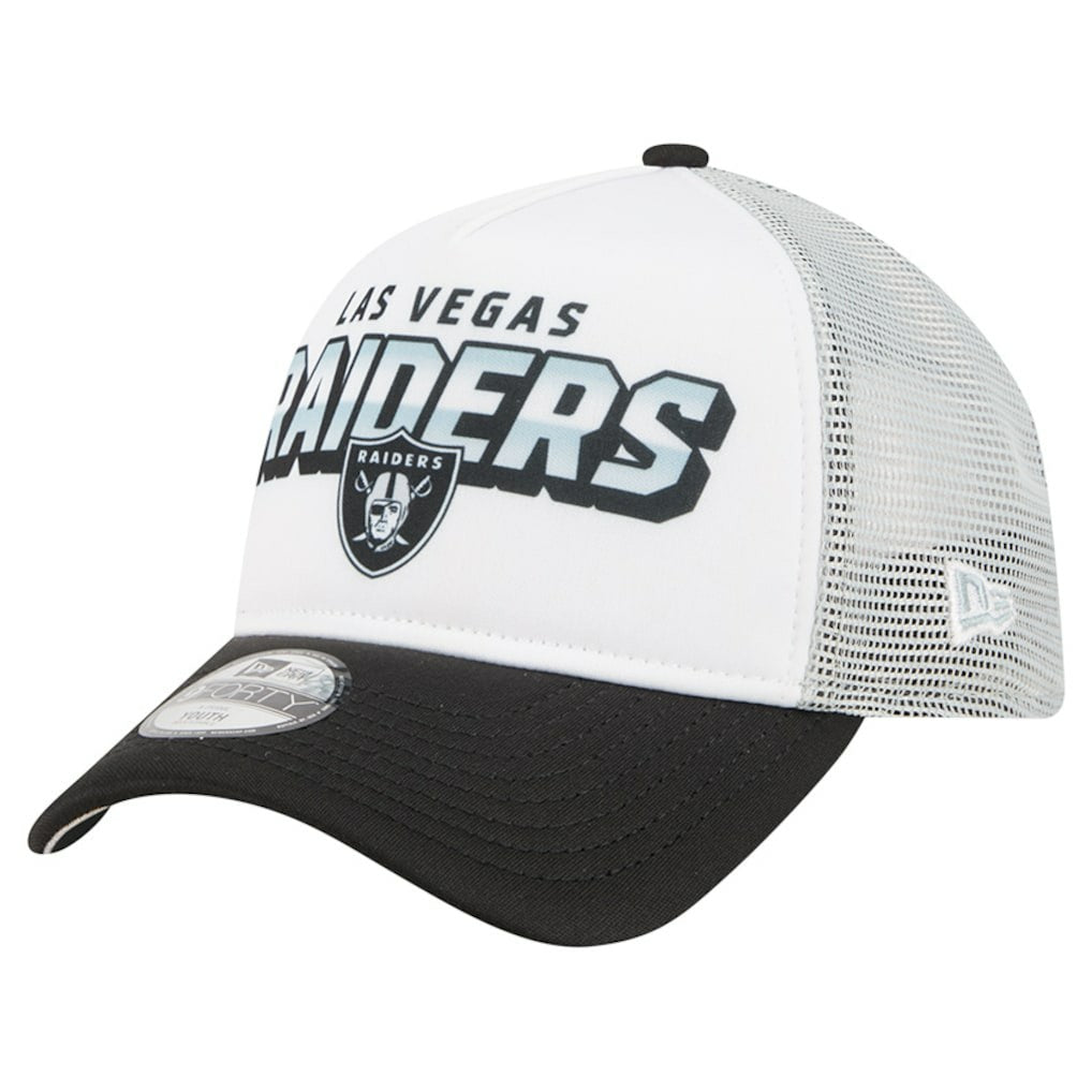 Las Vegas Raiders New Era Preschool 9FORTY A-Frame Adjustable Hat - White on sale