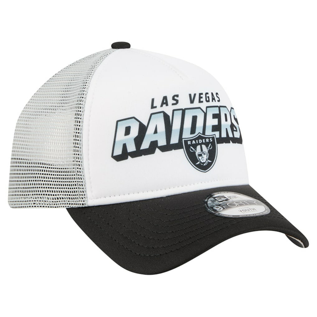 Las Vegas Raiders New Era Preschool 9FORTY A-Frame Adjustable Hat - White on sale