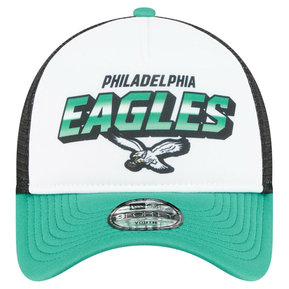 Philadelphia Eagles New Era Preschool 9FORTY A-Frame Adjustable Hat - White on sale
