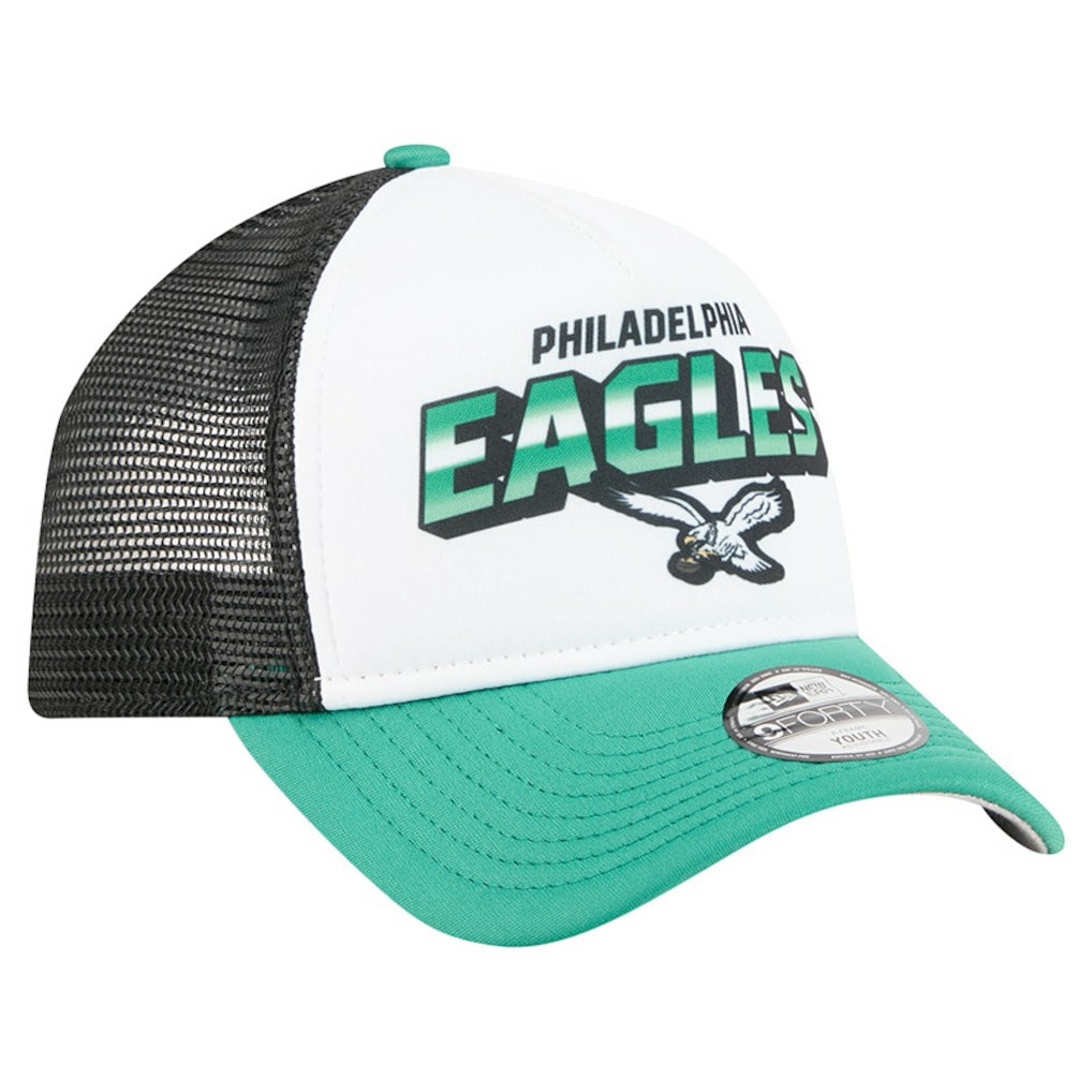 Philadelphia Eagles New Era Preschool 9FORTY A-Frame Adjustable Hat - White on sale