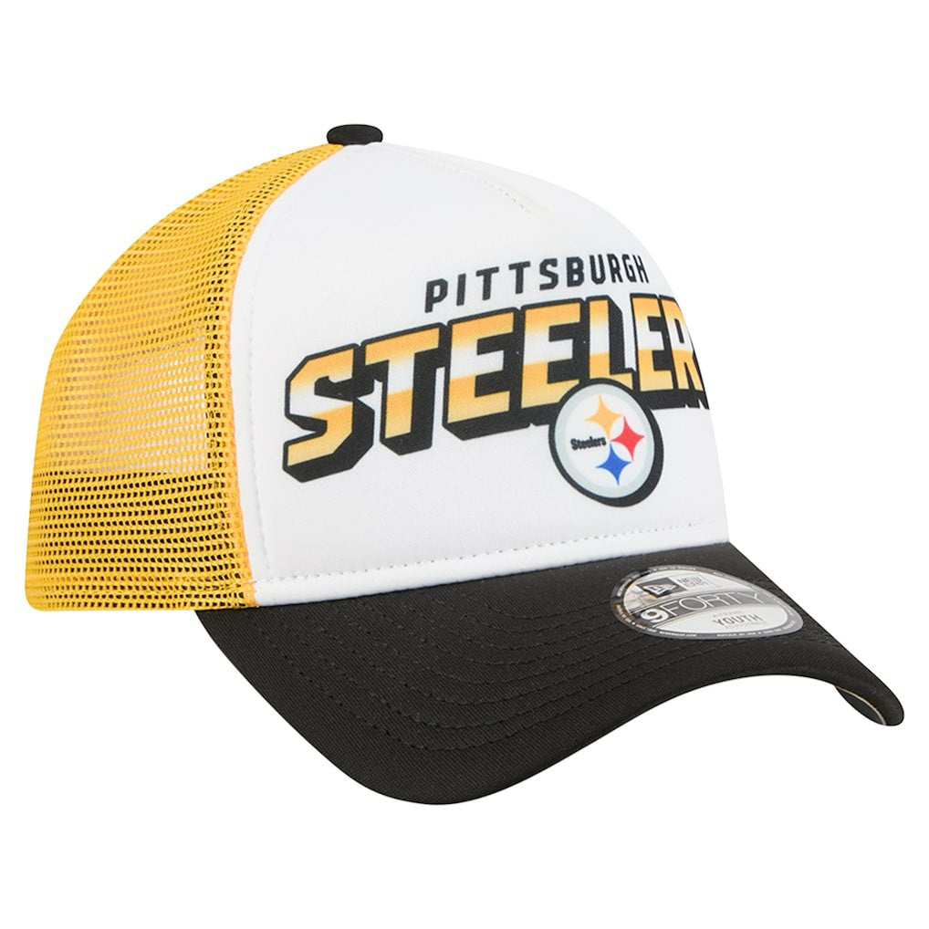 Pittsburgh Steelers New Era Preschool 9FORTY A-Frame Adjustable Hat - White outlet
