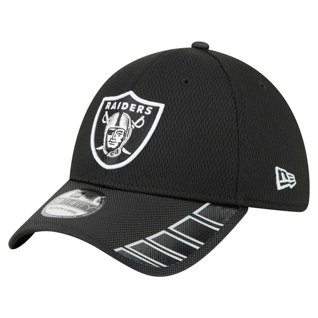 Las Vegas Raiders New Era Visor Hit 39THIRTY Flex Hat - Black outlet