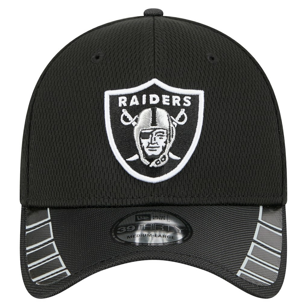 Las Vegas Raiders New Era Visor Hit 39THIRTY Flex Hat - Black outlet