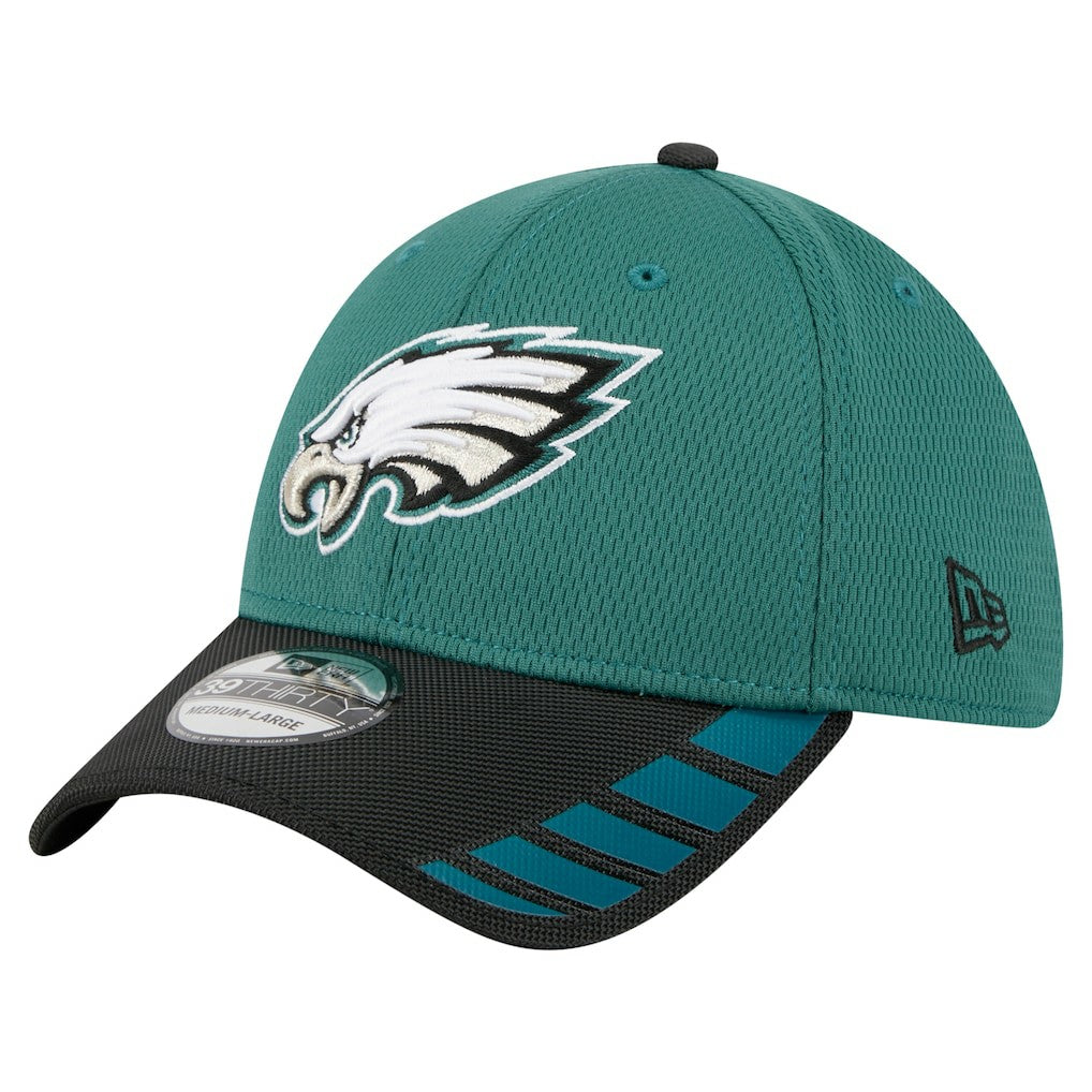 Philadelphia Eagles New Era Visor Hit 39THIRTY Flex Hat - Midnight Green on sale