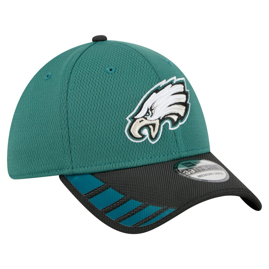Philadelphia Eagles New Era Visor Hit 39THIRTY Flex Hat - Midnight Green on sale