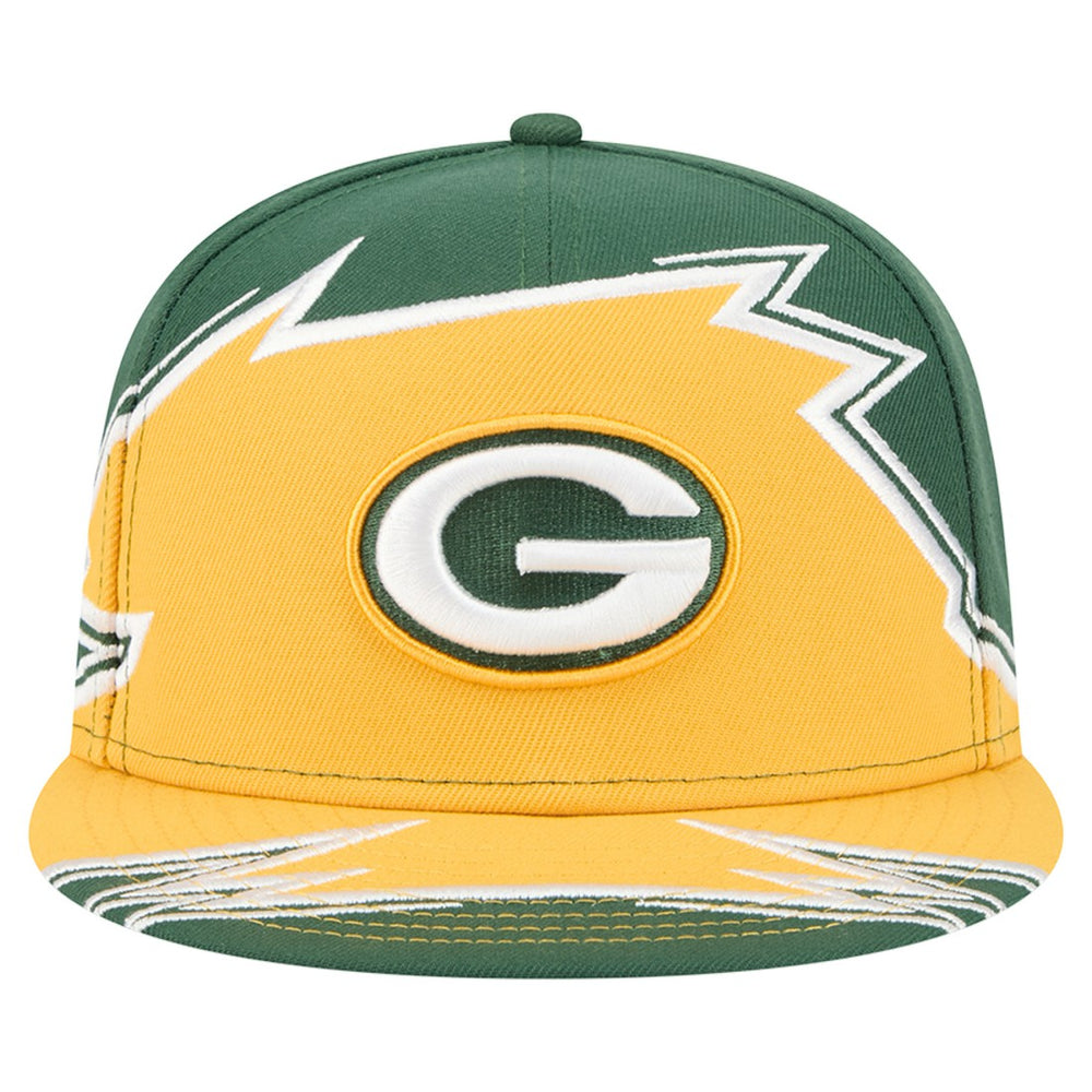 Green Bay Packers New Era Break 59FIFTY Fitted Hat - Green/Gold sale