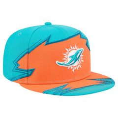 Miami Dolphins New Era Break 59FIFTY Fitted Hat - Aqua/Orange for sale