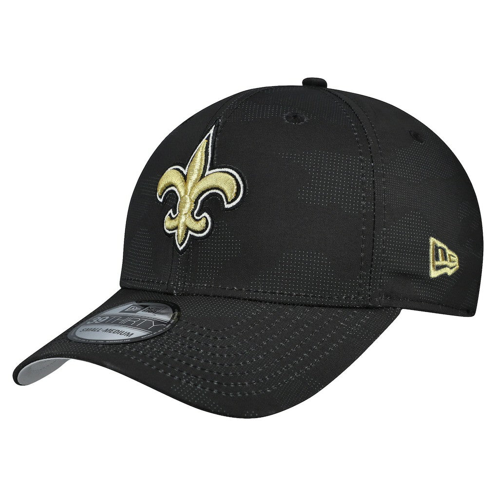 New Orleans Saints New Era Tonal Camo 39THIRTY Stretch Fit Hat - Black on sale