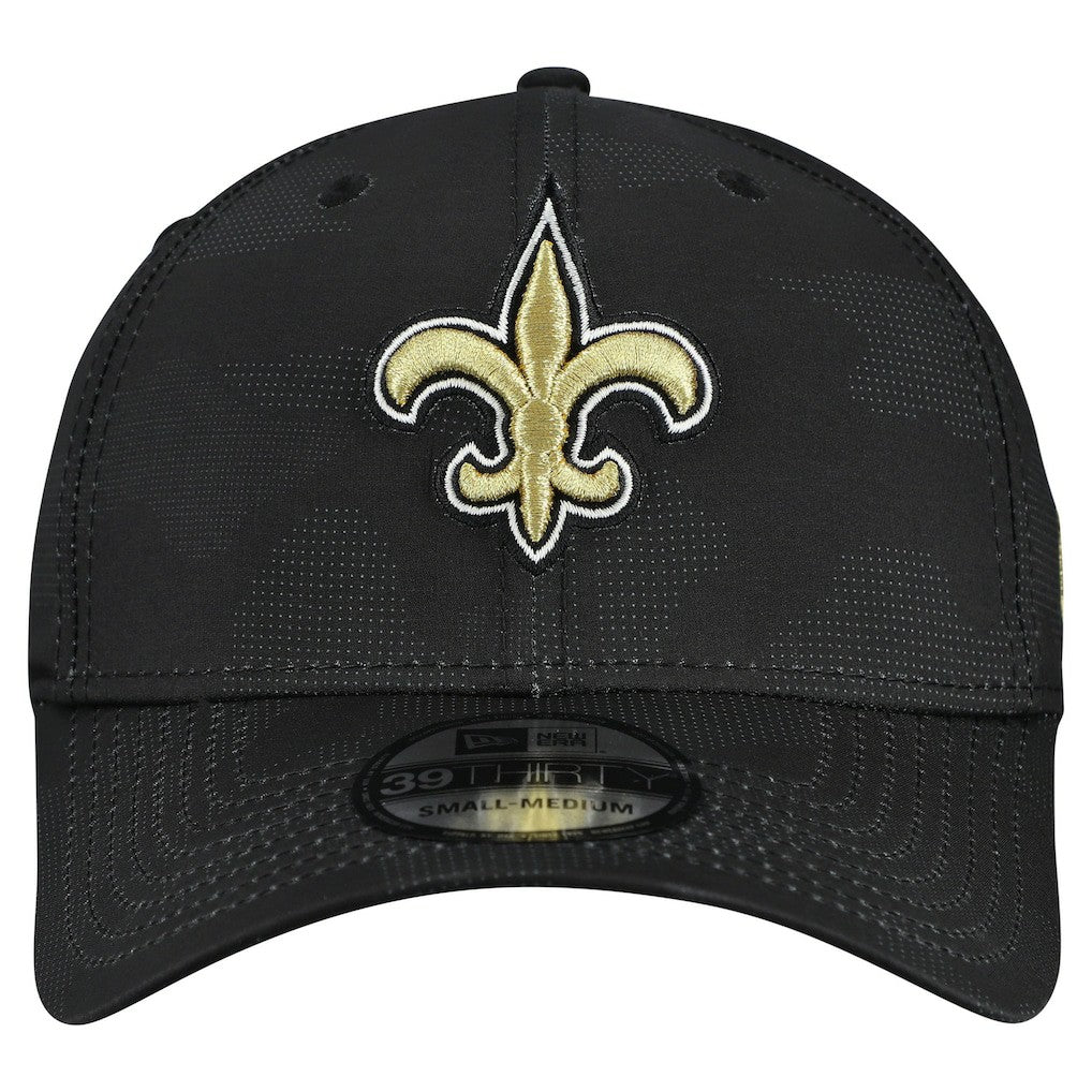 New Orleans Saints New Era Tonal Camo 39THIRTY Stretch Fit Hat - Black on sale
