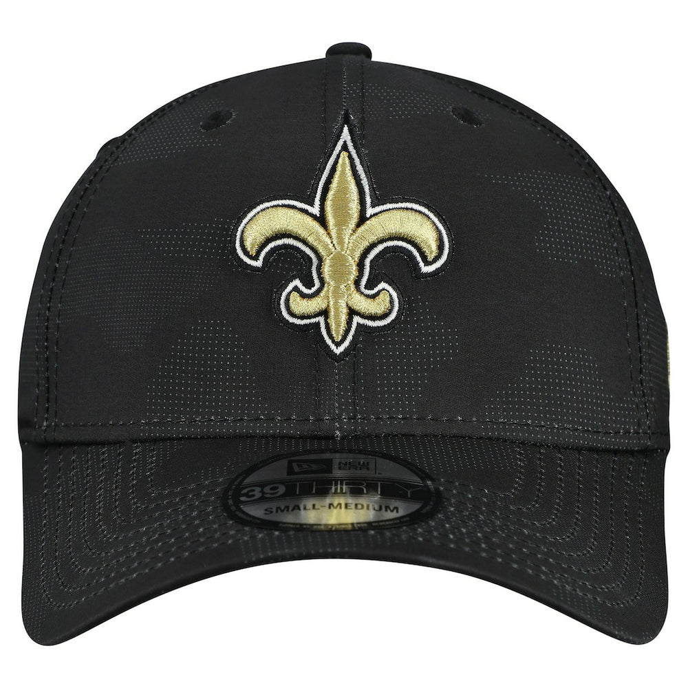 New Orleans Saints New Era Tonal Camo 39THIRTY Stretch Fit Hat - Black on sale