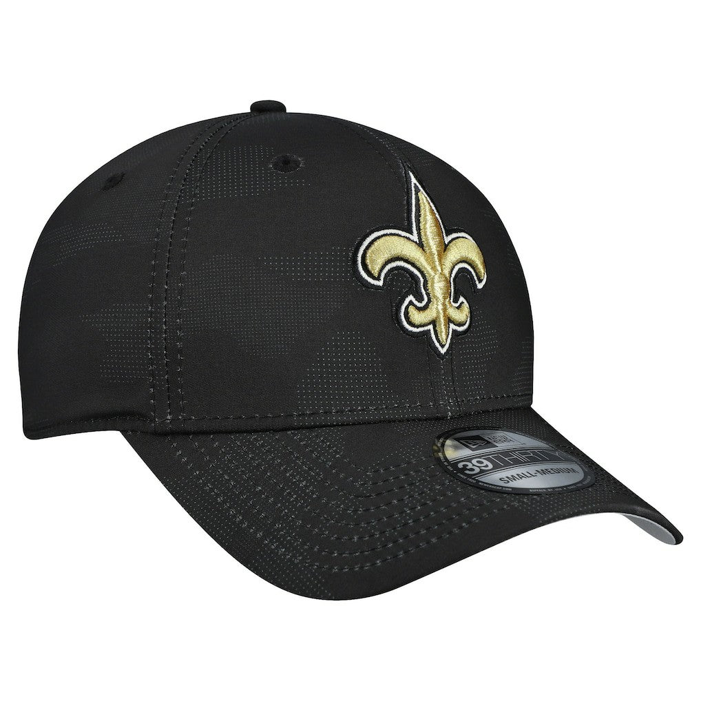 New Orleans Saints New Era Tonal Camo 39THIRTY Stretch Fit Hat - Black on sale