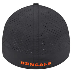 Cincinnati Bengals New Era Perforated 39THIRTY Flex Hat - Black cheap