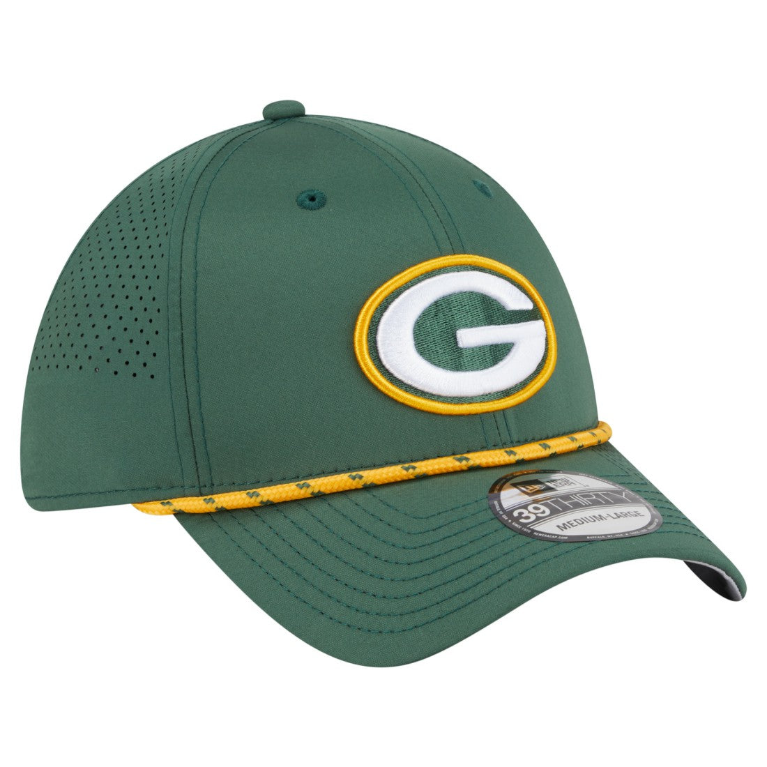 Green Bay Packers New Era Perforated 39THIRTY Flex Hat - Green for sale