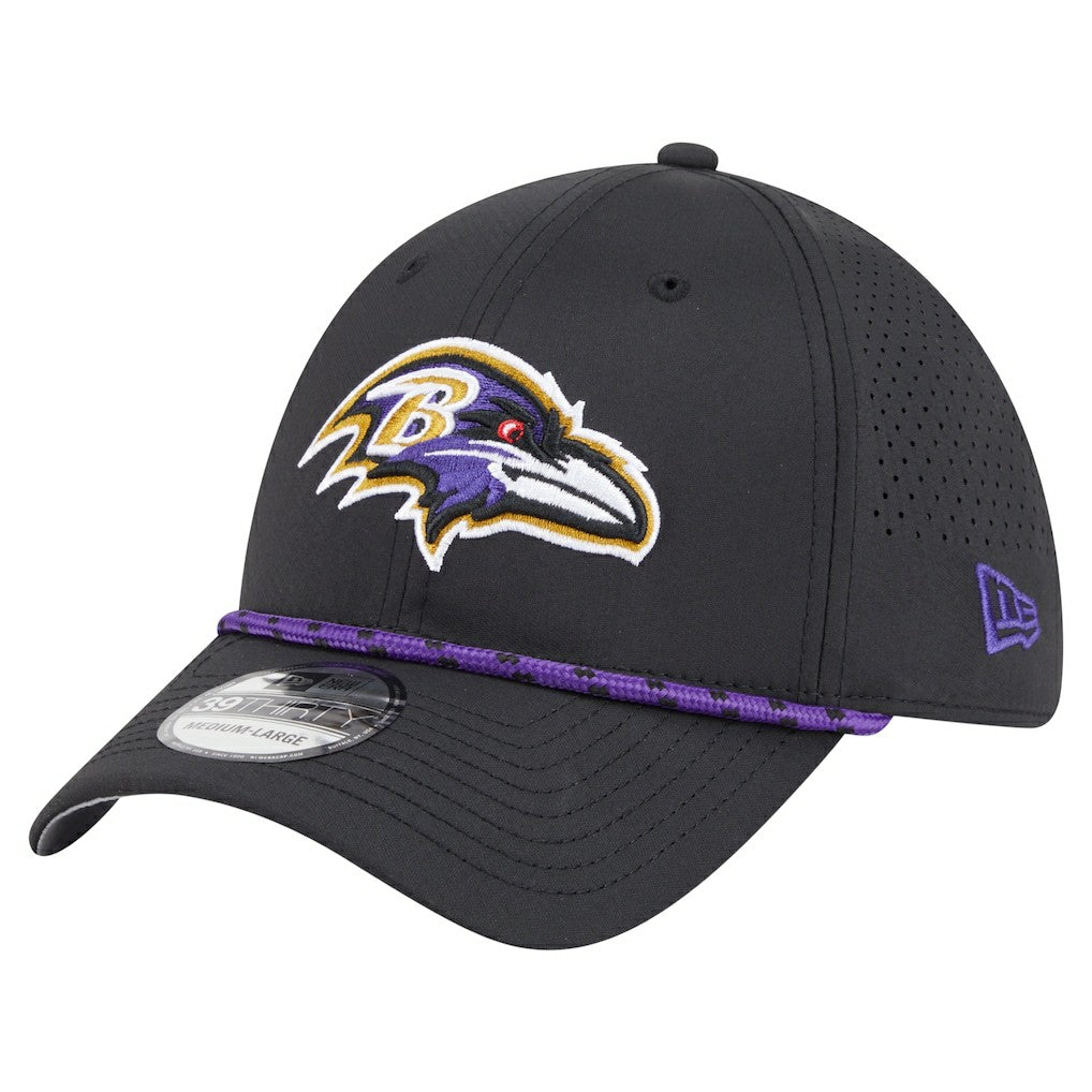 Baltimore Ravens New Era Perforated 39THIRTY Flex Hat - Black outlet